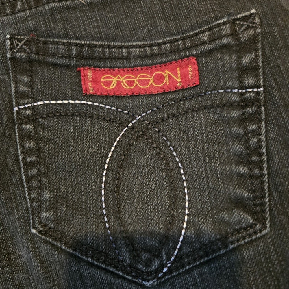 Vintage Sasson Jeans Ooh La La Straight Leg Hustle Women's 6 High Waisted Black - Picture 6 of 9